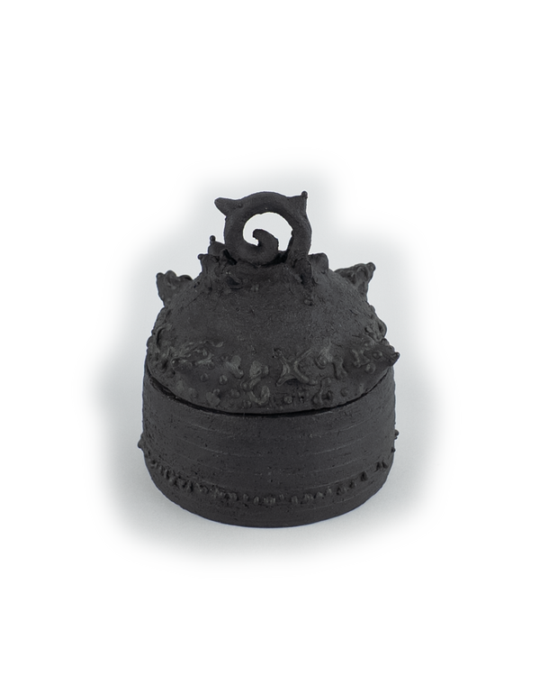 Black Spiral Jar