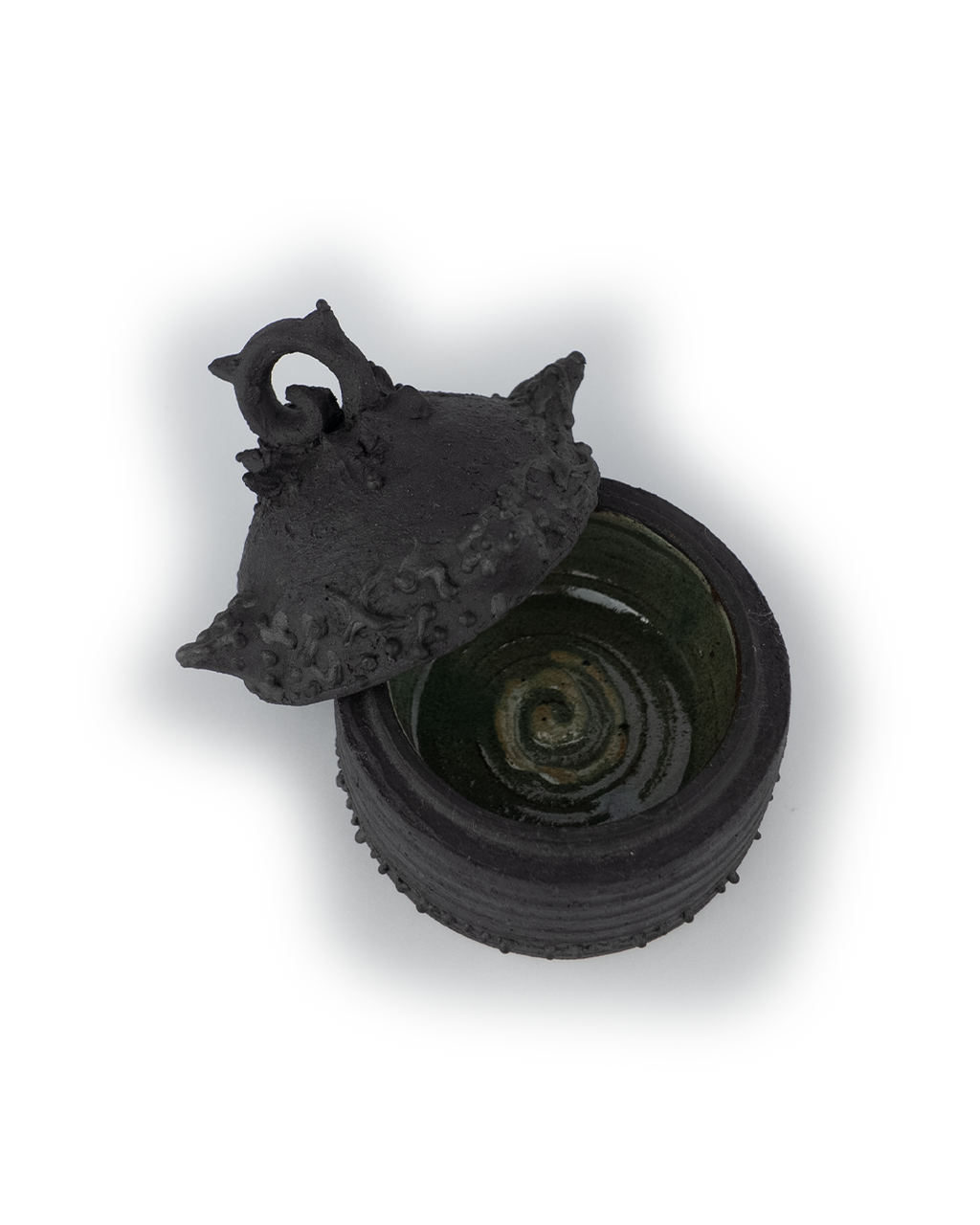 Black Spiral Jar