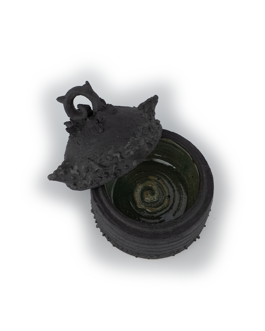 Black Spiral Jar